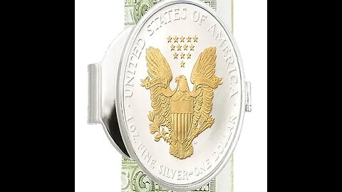 AMERICAN SILVER EAGLE REVERSE MONEY CLIP EAGLE SIDE