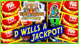 D A SLOT WHISPERER? SLAPPING IN A JACKPOT! Lightning Link Eyes of Fortune Slot