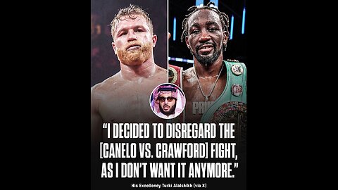 His excellency stated he will not make the Canelo vs Terrence Crawford fight anymore 💀 #boxingnews