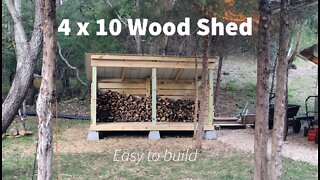 Firewood Storage Shed Build - For firewood used in a Wood Stove or Fire Pit