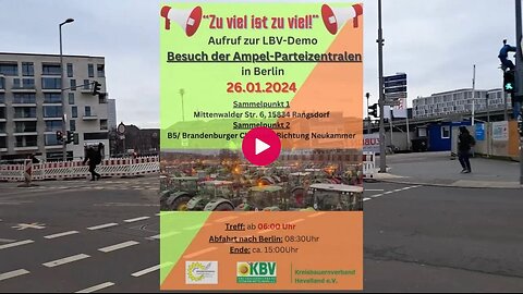 26.01.2024 Brandenburger Bauern demonstrieren in Berlin-Mitte