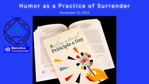 Spiritual Principle a Day -Humor as a Practice of Surrender - 11-20 #jftguy #na #spa
