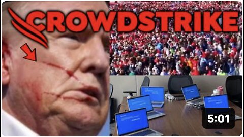 Why Does The Blood On Trump's Face Look Just Like The CrowdStrike Logo?! (Worldwide Computer Outage)