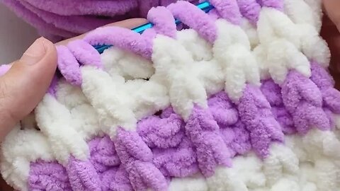 🧶How to crochet simple tunisian stitch