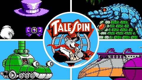 TaleSpin - ALL BOSSES [No Damage] // Nintendo Entertainment System (NES)
