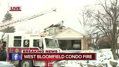 Firefighters battle condo fire in West Bloomfield
