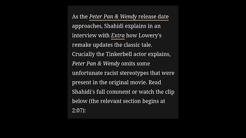 Peter Pan & Wendy FIXES original sexist version