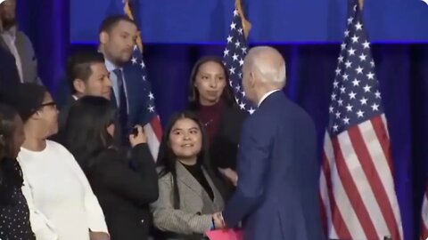 President Job Biden can't keep his hands off of young girls - Sundown Biden loves young girls #maga