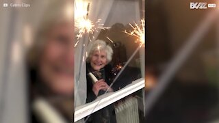 Neighbors throw birthday surprise for 86-year-old during lockdown