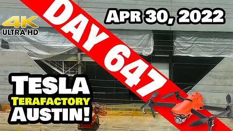 ANOTHER GRAND ENTRANCE AT GIGA TEXAS?! - Tesla Gigafactory Austin 4K Day 647 - 4/30/22 -Tesla Texas