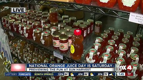 Previewing Orange Juice Day and Peach season at Sun Harvest - 7:30am live report