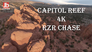 Capitol Reef National Park 4k RZR Chase Offroad (Drone Crash)
