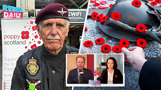 Elderly veteran attacked while selling poppies during anti-Israel demonstration in Scotland