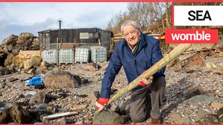 A man is tackling fly tippers by recycling their rubbish in his beach hut