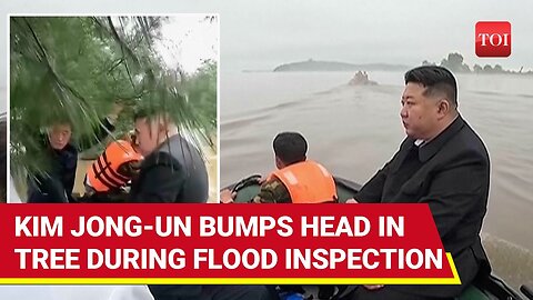 Kim Jong-Un's Boat Crashes Into Tree; North Korean Leader's Flood Inspection Goes Viral