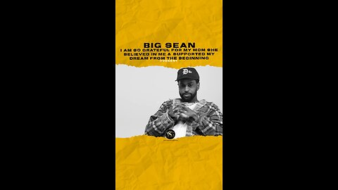 @bigsean I am so grateful for my mom she believed in me & supported my dream from the beginning