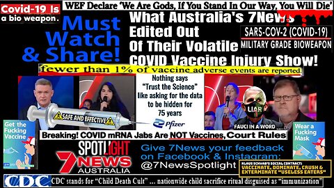 MUST WATCH: What Australia's 7News Edited Out Of Their Volatile COVID Vaccine Injury Show!