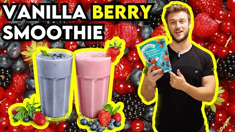 How to make a Berry Vanilla Protein Smoothie (Recipe)