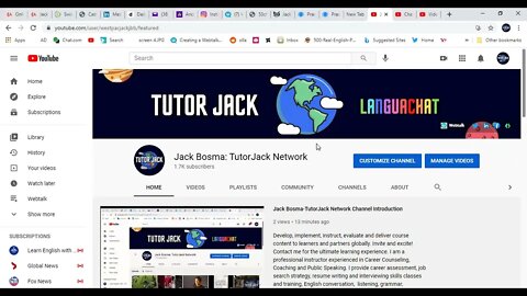 The Jack Bosma TutorJack Network YouTube Channel Introduction