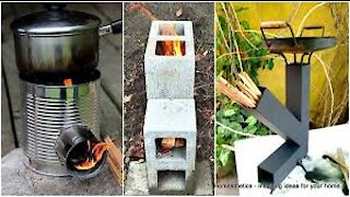 How-to make a Rocket-Stove Block Stove - Simple DIY