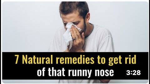 7 Natural remedies to get rid of that runny nose