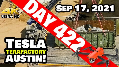 Tesla Gigafactory Austin 4K Day 422 - 9/17/21 - Tesla Terafactory TX - GIGA GARBAGE AT GIGA TEXAS!