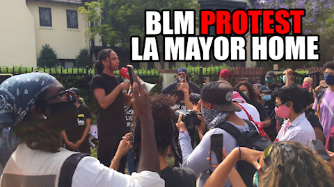 BLM Protests Outside LA Mayor's Home