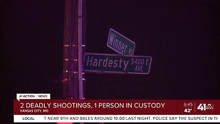 2 deadly shootings, 1 person in custody