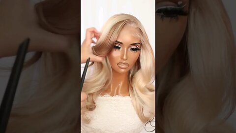 Blonde with brown highlights 💛🤎💛🤎 #customwigs #wig #customwigs #wigsforsale #customwigmaker