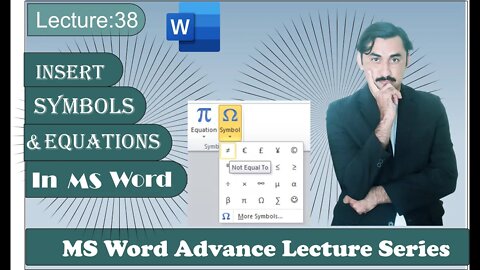 How to Insert All the Mathematical Symbols|Equations in MS Word|Sadar Khan tv