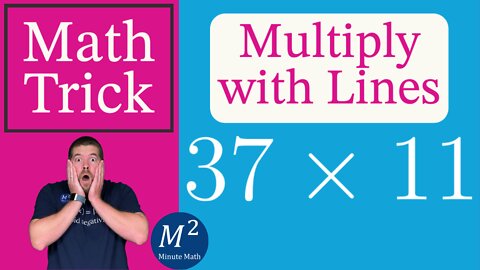 Multiply Two Numbers with Lines | 37x11 | Minute Math Tricks | Part 87 #shorts