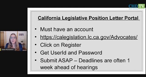 Critical Bills In California 2022 Legislative Session - Dawn Richardson on CHD.TV