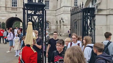 King's guard avoided bumping in the tourist's #horseguardsparade