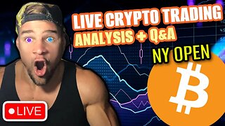 🔴 LIVE - TRADING & ANALYSIS LOOKING FOR ENTRIES ⚠️ NY OPEN BTC PUMP OR DUMP???!! ⚠️