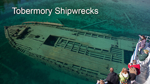 Tobermory Shipwrecks from the Tour Boat