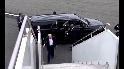 President Trump Boards Trump Force One, Heading To A Rally In Grand Rapids, Michigan