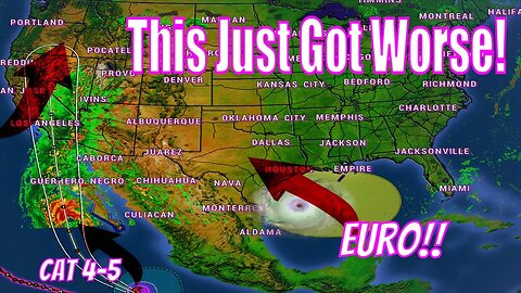 Euro Sees Gulf Hurricane & Storm Hilary Intensifies! - The WeatherMan Plus