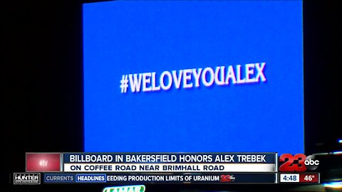 Check This Out: Billboard in Bakersfield honors Alex Trebek
