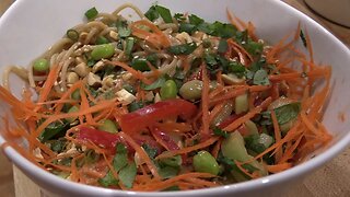 Vegan Thai Peanut Sauce Noodle Bowl Recipe