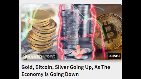 Gold, Bitcoin, Silver Going Up, As The Economy Is Going Down