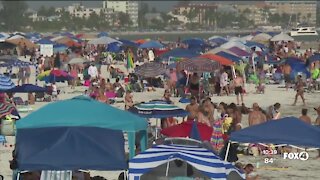 Many tourists planning to ride out Tropical Storm Elsa in Fort Myers Beach after 4th of July