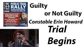 Constable Erin Howard is on trial for showing support for the Freedom protest in Ontario Canada