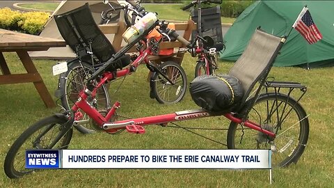 Hundreds prepare to bike alongside the Erie Canal