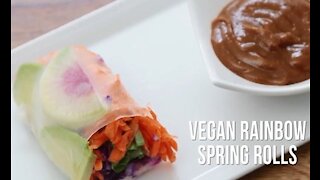 Vegan Rainbow Spring Rolls Recipe