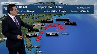 Tropical Storm Arthur update 5/17/20