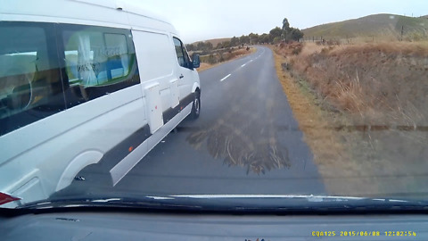 Campervan Tourists Decide They Like The Other Lane