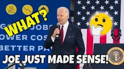 Hold up! Wait a Minute! Something ain’t Right! Joe Biden was actually Making Sense