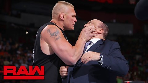 Brock Lesnar snaps and attacks Paul Heyman_ Raw, July 30, 2018