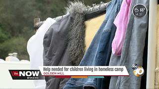 Items needed for kids living in temporary homeless camp