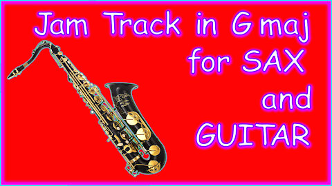 379 aaa JAZZ FUSION Jam Track in Gmaj for SAX and GUITAR